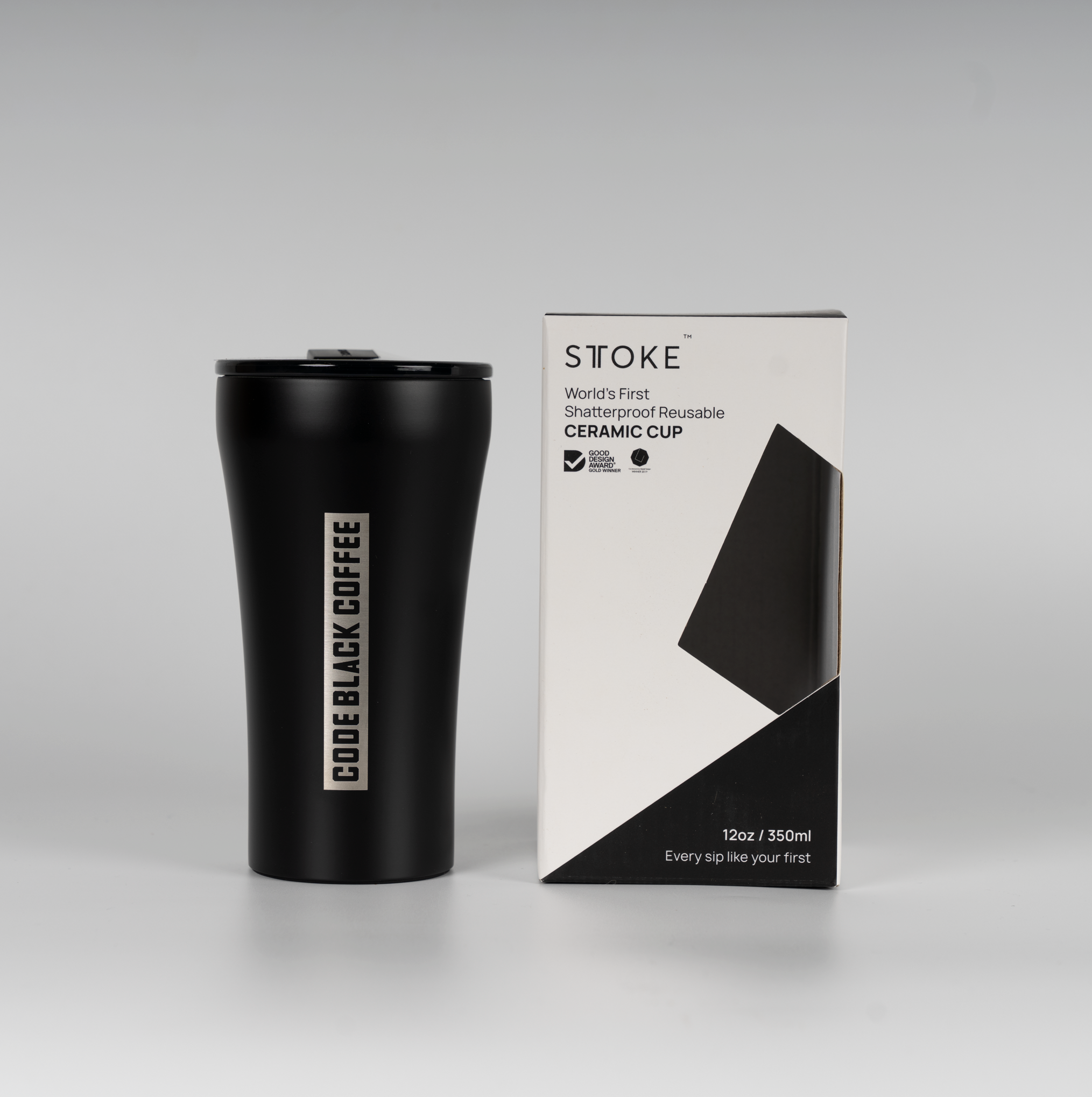 STTOKE Shatterproof Ceramic Cup - Luxe Black
