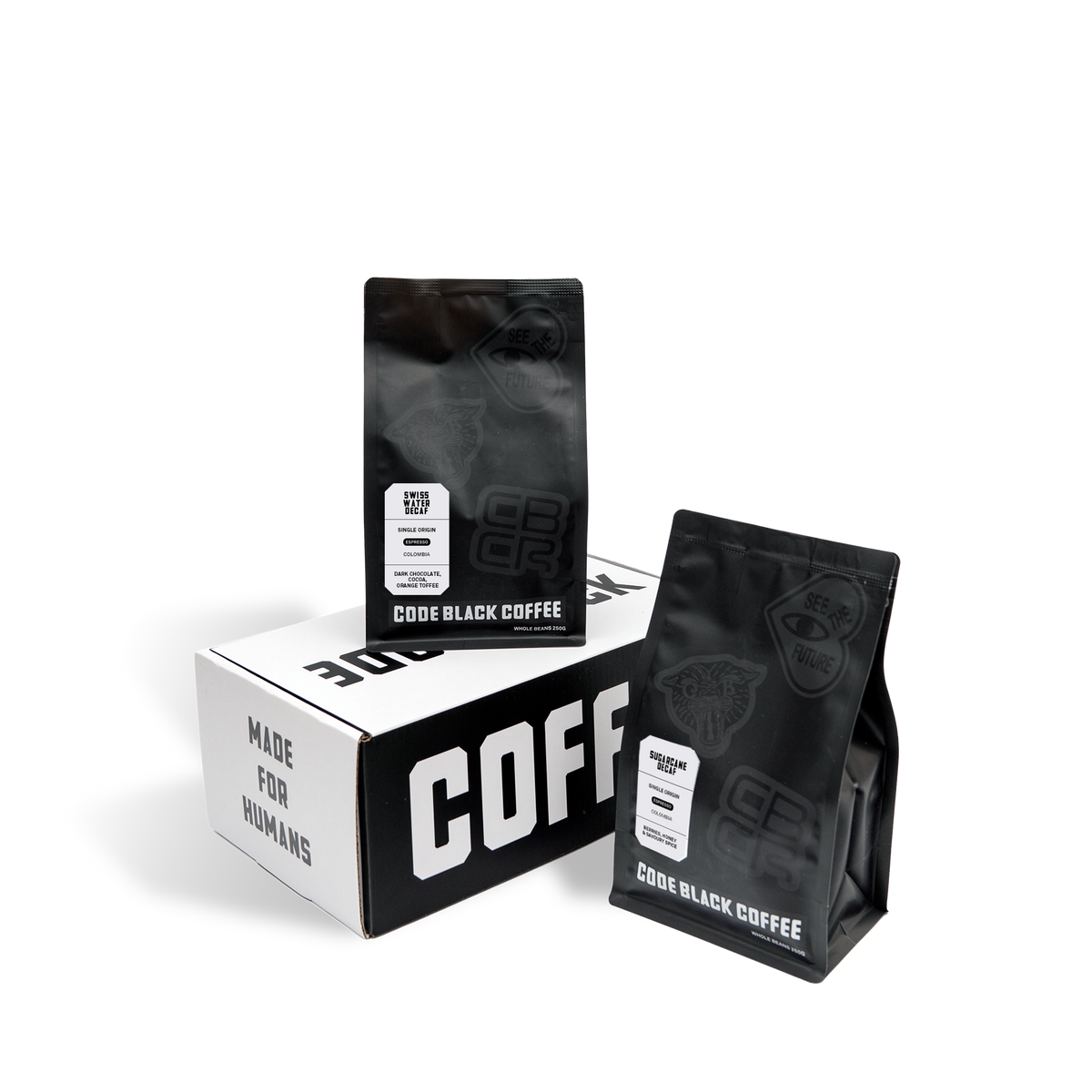 Caffee Code Decaf Coffee Beans | Premium Swiss Water Process | Code Black Coffee