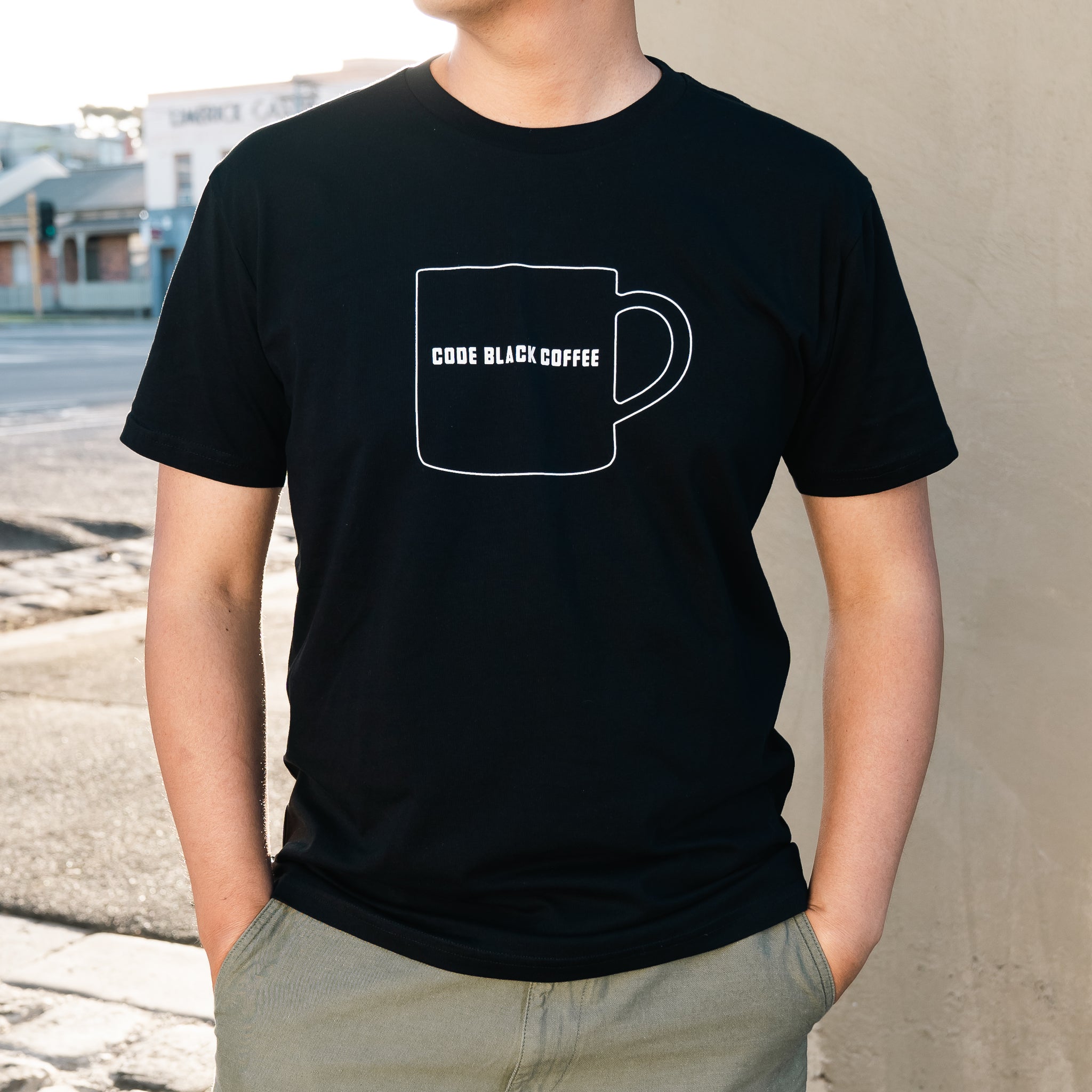 Code Black Coffee 'Mug' Crew Neck T-Shirt